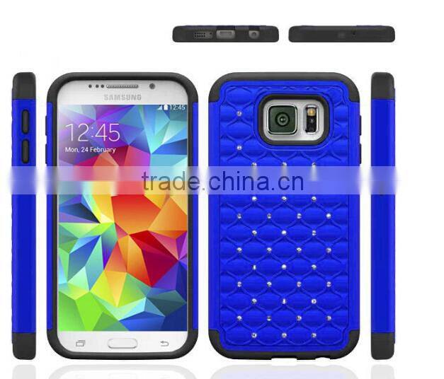 China Factory Price For Samsung Galaxy S6/S6 Edge Bling Diamond Shockproof Silicon Case