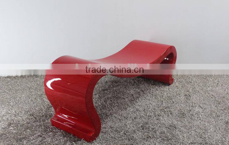 glass tea table design in fiberglass