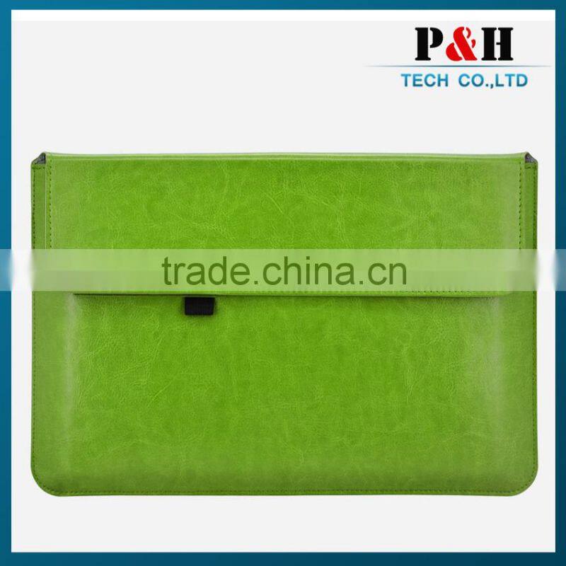 2015 business syle leather portfolio case for 12 inch tablet or laptop