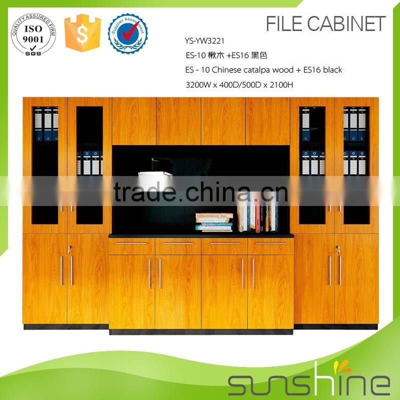 2016 Hot sell Top quality office furniture melamine board file cabinet wooden boss office use tall wood file storage cabinet