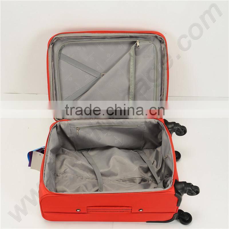 Fabric material soft suitcase, aluminum alloy trolley nylon luggage