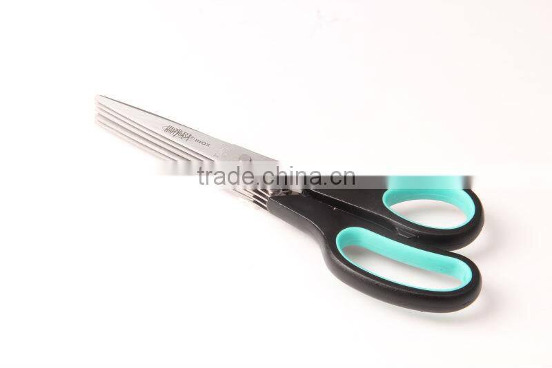 multi blade soft grip onion kitchen scissors