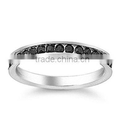 factory direct supply girl's Stainless steel crystal ring