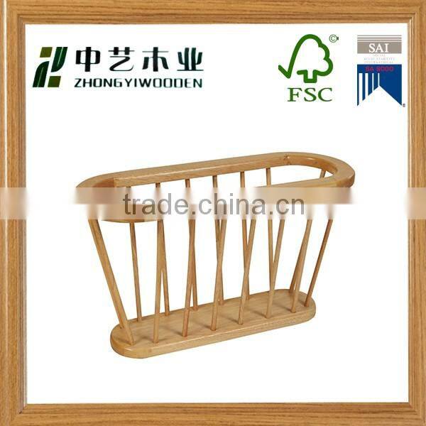 Factory price wholesale desktop handmade custom wooden magazine rack file holder