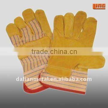 blue grain leather working gloves