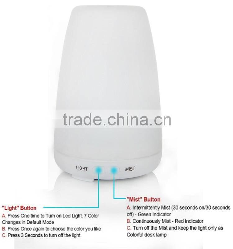 Hot Custom Cool Mist Ultrasonic Humidifier, Aromatherapy Oil Mini Diffuser Humidifier, Essential Oil Diffuser