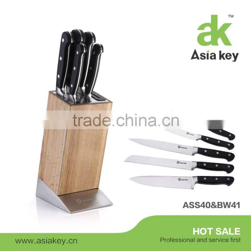 Popular and Premium 7pcs Knives Set With Wooden Stand For Kitchen