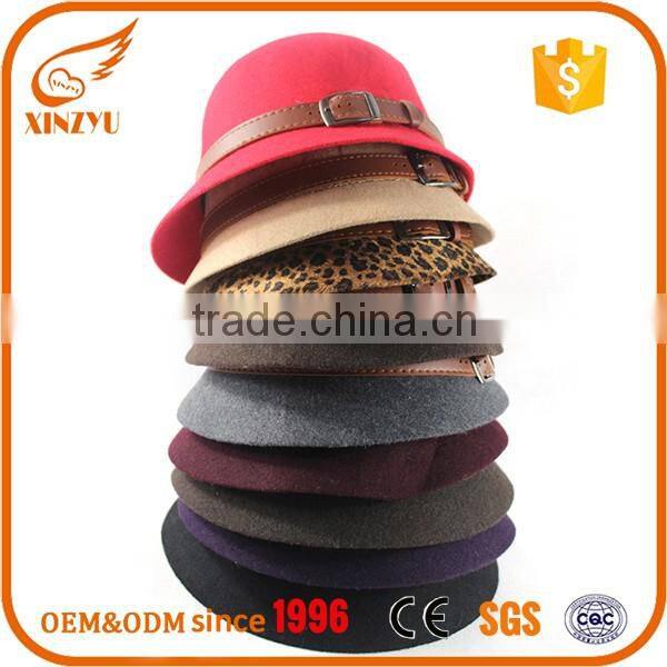 Online wholesale high quality bowler felt fedora formal hats for races