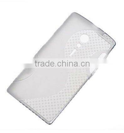 Grey S-Line Gel Case Rubber Skin Tpu Cover case For SONY EXPERIA ION LT28i