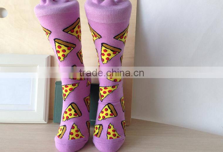 Personalized Custom Logo Stock Hot Sale Lovely Girls Hosiery Romantic Purple Winter Warm Boot Sock