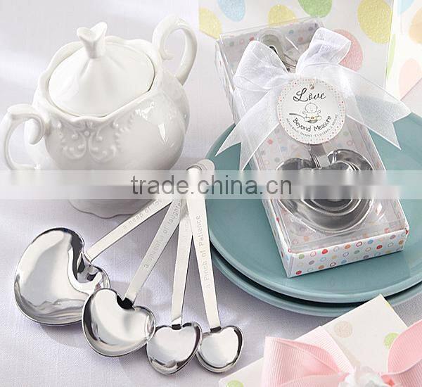 Heart Shape Love Beyond Measure Stainless-Steel Measuring Spoons