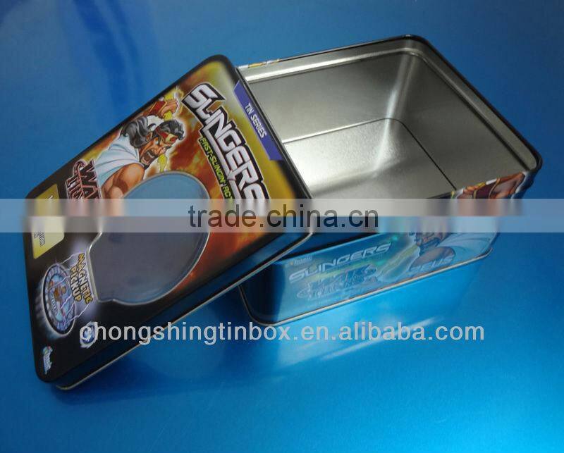 rectangular gift metal tin box