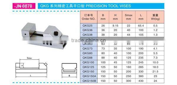 CNC QKG/QGG Precision tool clamping vise tool types of vices