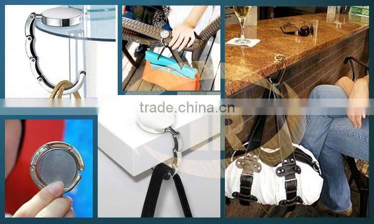 Professional Gift Customized Metal Foldable Purse Hanger Metal Crafts Bag Hanger Stand