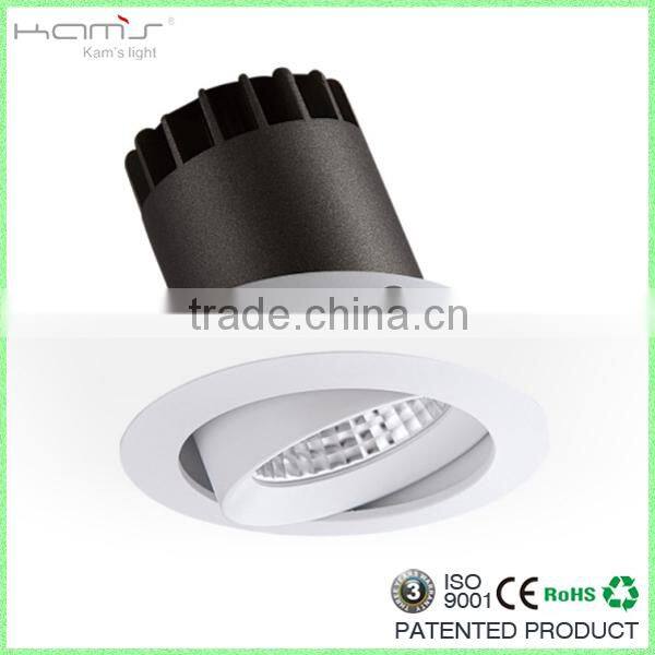 Adjustable spot lighting 5w 7w 9w 12w led ceiling light with lens