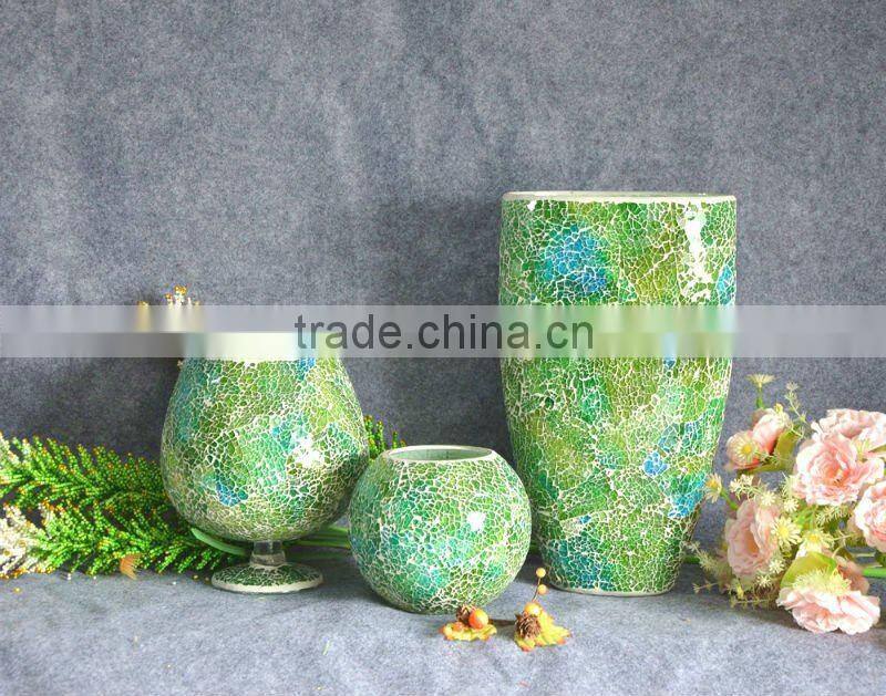 modern glass mosaic vase
