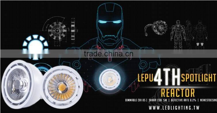 New Design Hot Sale CE RoHS CRI 85Ra CCT Options UNIQUE Lamp Bulb Sharp COB GU10 Reactor 5W LED Spotlight LED Dimmable