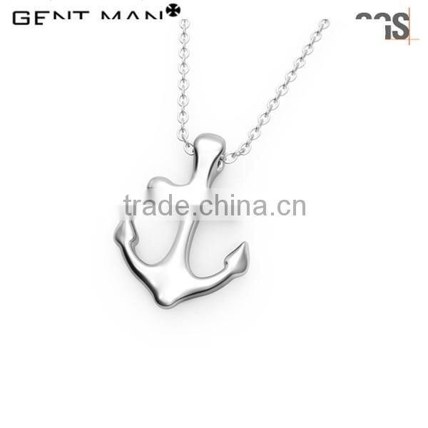 High Polished Anchor Pendant Stainless Steel Engrave Pendant