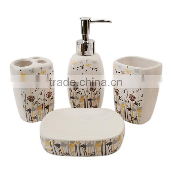 Glazed bath ceramic bathroom set