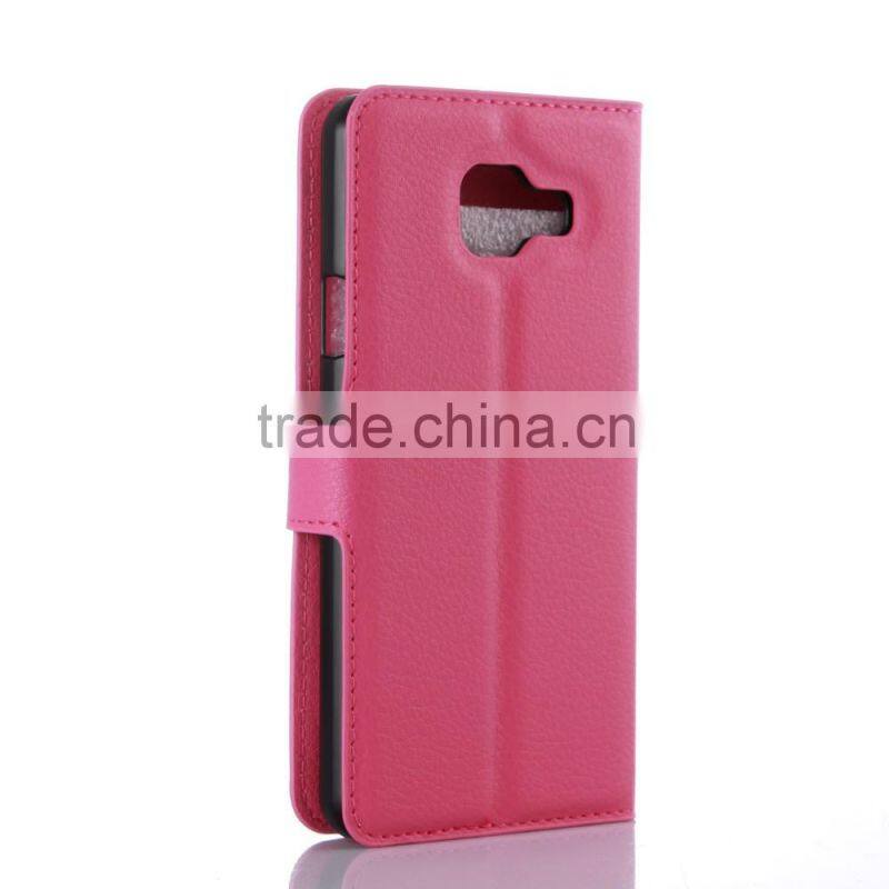 Hot Selling Ultra Thin Lichee PU Leather Case Wallet Folio Flip Cover for Samsung GALAXY A3 A310