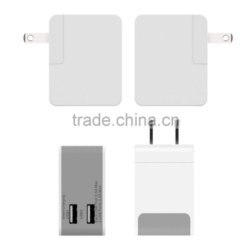 2017 phone charger micro usb charger dual usb wall charger with high quality
