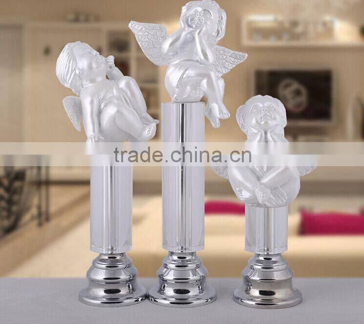 Lucky engraving beautiful crystal angels for wedding decor