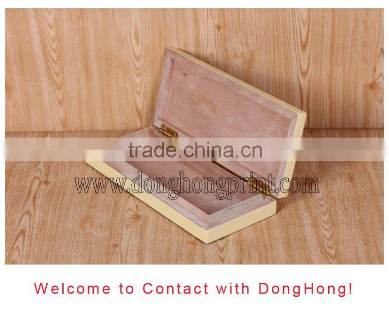 High end MDF wooden playing card box with hinge