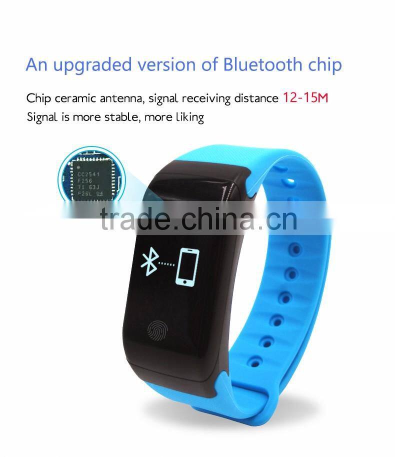 2016 new colorful smart wristbands healthy record data synic to Ios Android smartphones