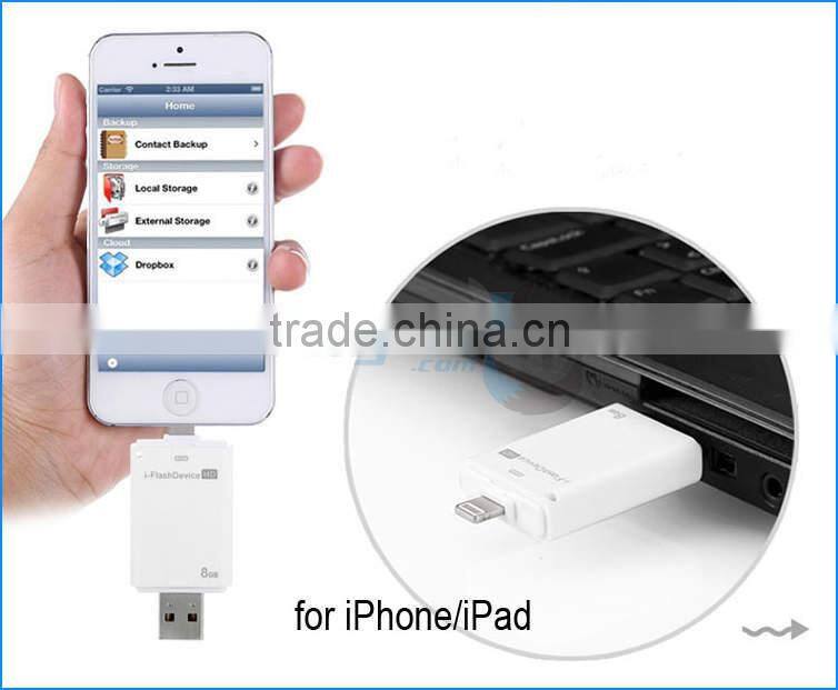 2015 New Products OTG USB Flash Drive Android Smart Mobile Phone 4/8/16/32/64/128G/1/2 T TB for iPhone 4/5/6/6s/iPad mini/Air