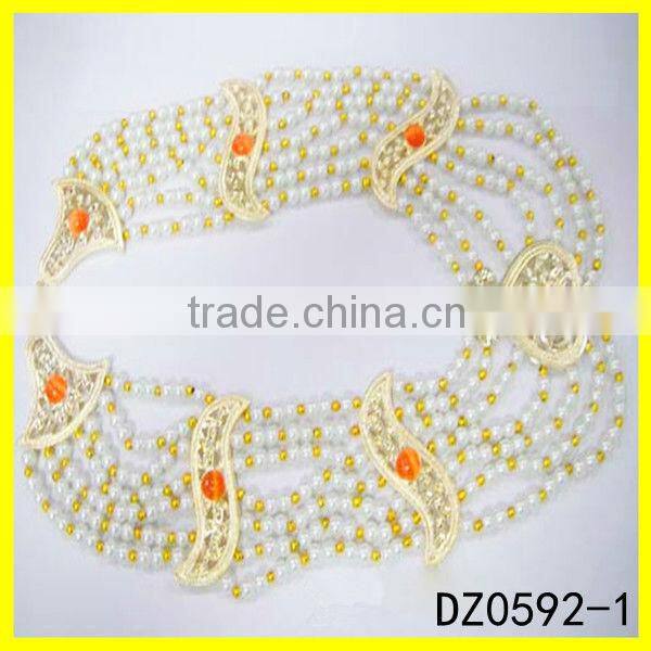 Girls gold necklace with crystal stone wholesale