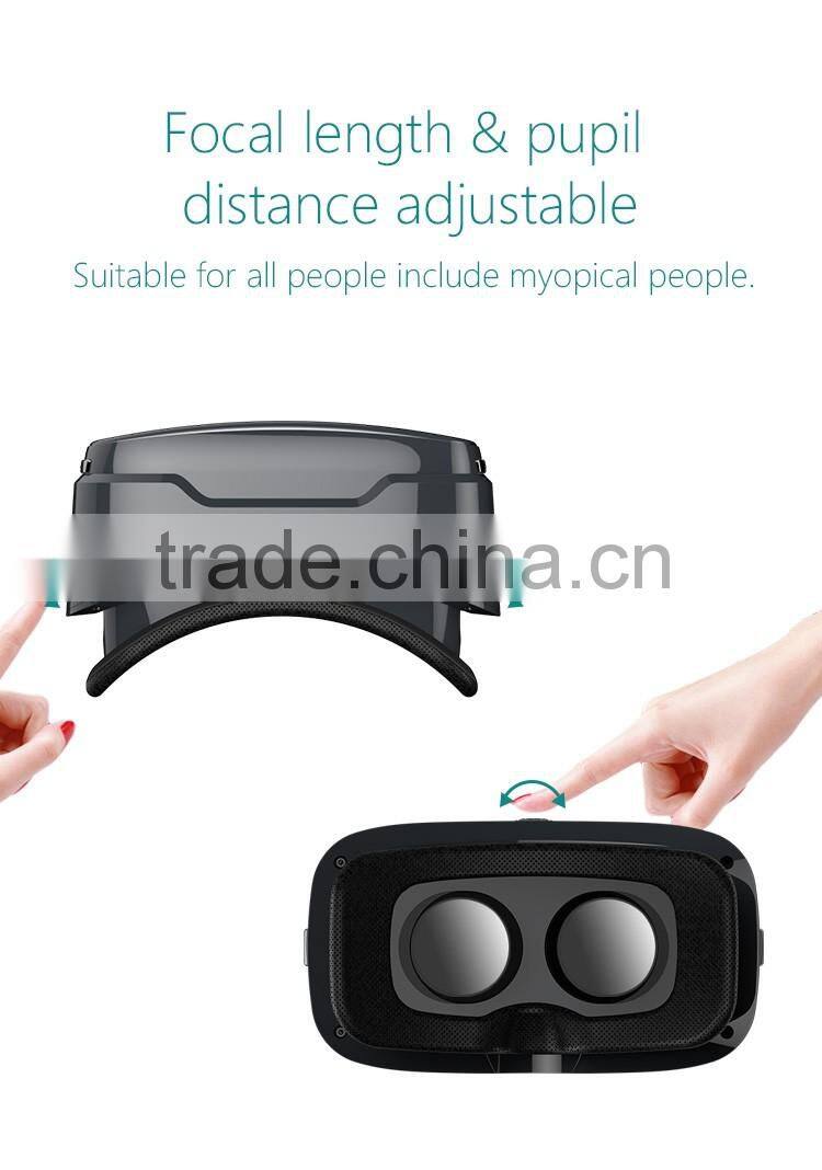 2017 High quality 3d vr headset all in one virtual reality glasses android