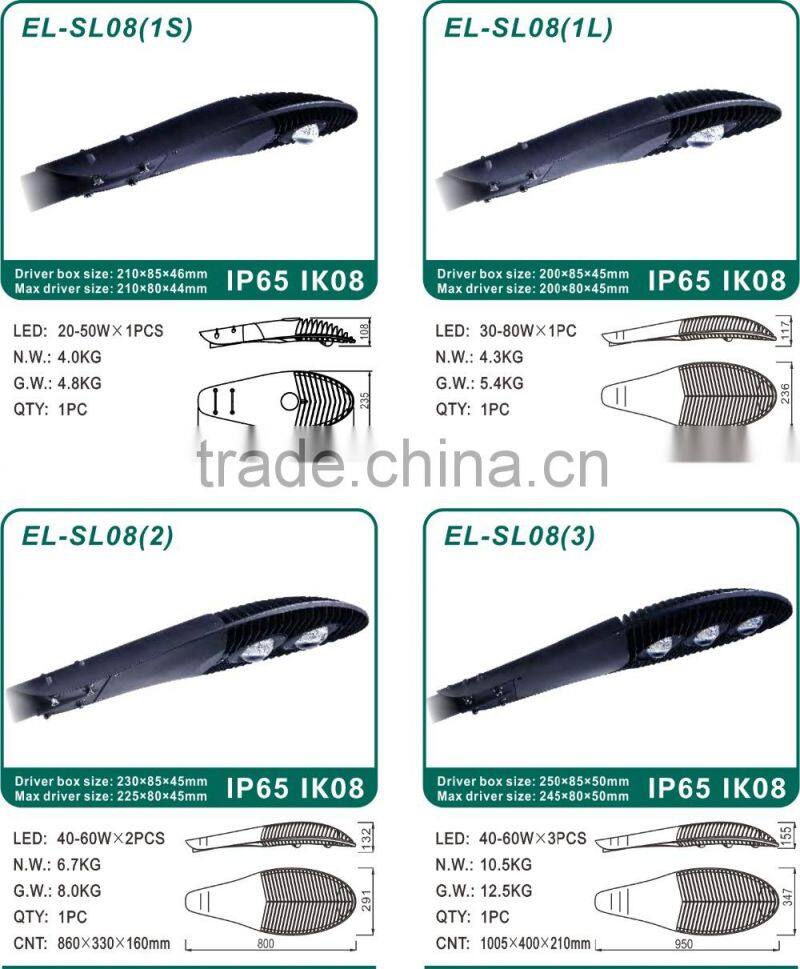 90W-120W Everlite Heavy Body Aluminum LED Street/Roadway Light Housing