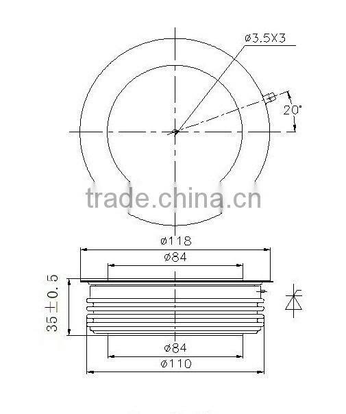 High current of phase control thyristor for dynamo