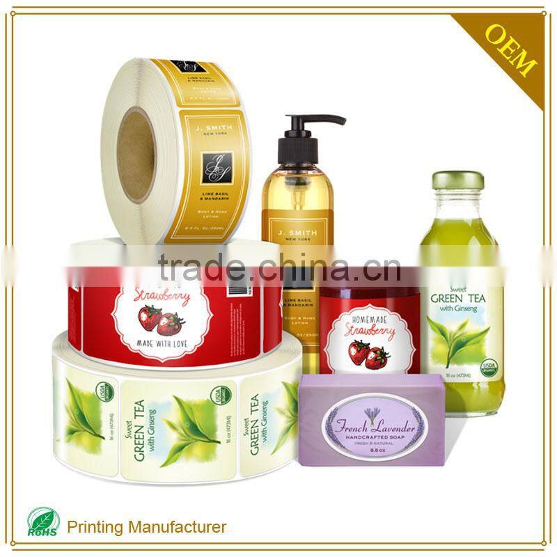 Custom Peel Off Label Sticker Paper For Liquors Bottles Honey In Shenzhen