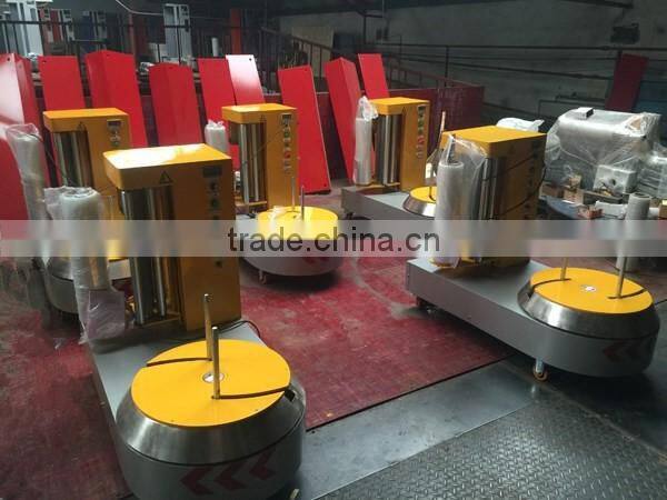 shunyi brand package wrapping machine, POF film wrapper use for luggage and small box