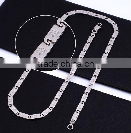 High quality stainless steel bicycle chain necklace (QN10032)
