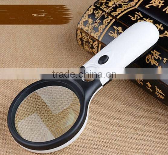 45X 3 LED Light Reading Magnifying / Handheld Magnifier / Glass Lens Jewelry