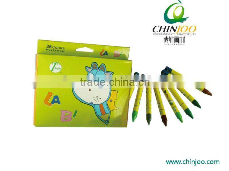 36 colors wax crayon set