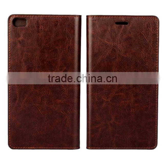 Fashionable Popular Magnetic flip leather wallet case with card slots luxury leather case for Huawei P8 Max fast delivery