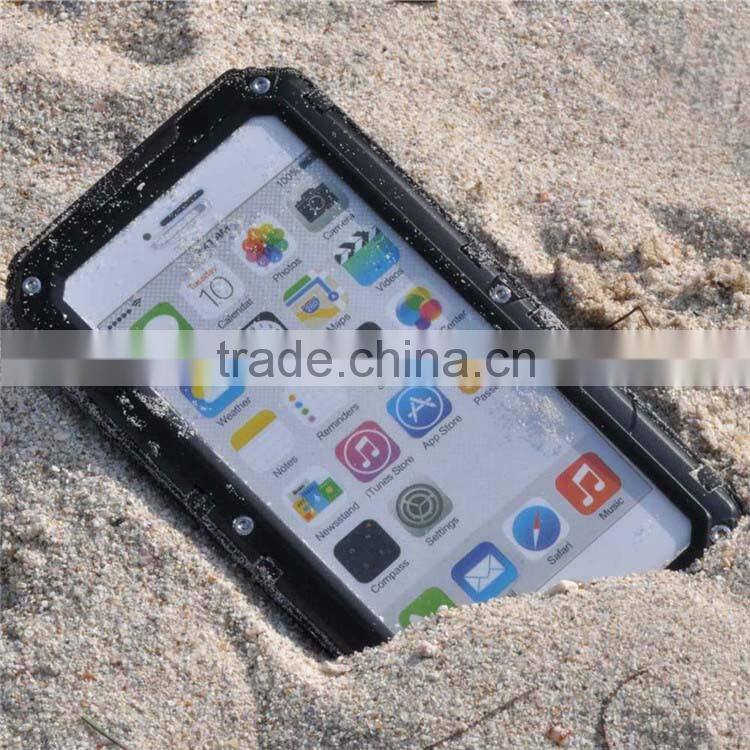 China Supplier Waterproof Cell Phone Case for iPhone 6 6S Metal TPU Shockproof Cover