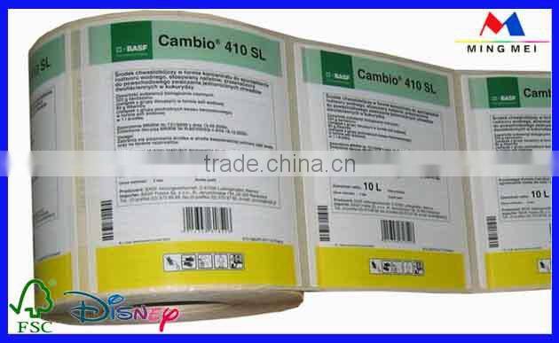 Printed Adhesive Label Sticker China Manufacturer