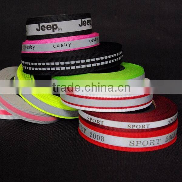 high visibility reflective polyester webbing