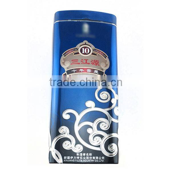 Famous metal wine tin box container bottole empty no alcohol