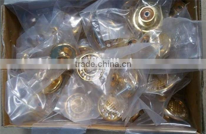 Shabby Zinc Alloy Furniture Knob and Crystal Cabinet Round Knobs and drawer glass Knob