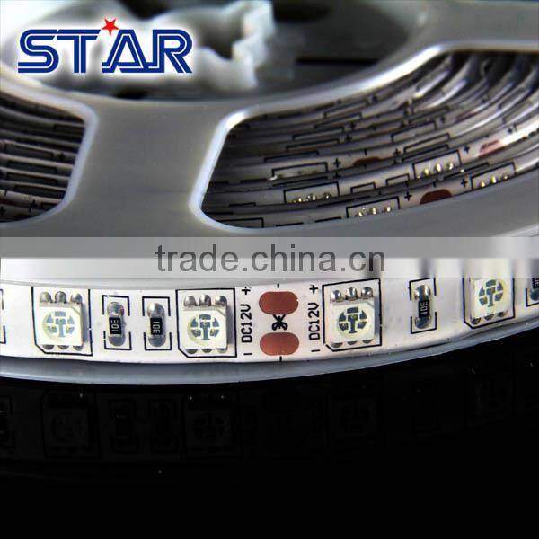 Hot selling DC12V 5050 60led/m amber flexible 5050 waterproof led strip light