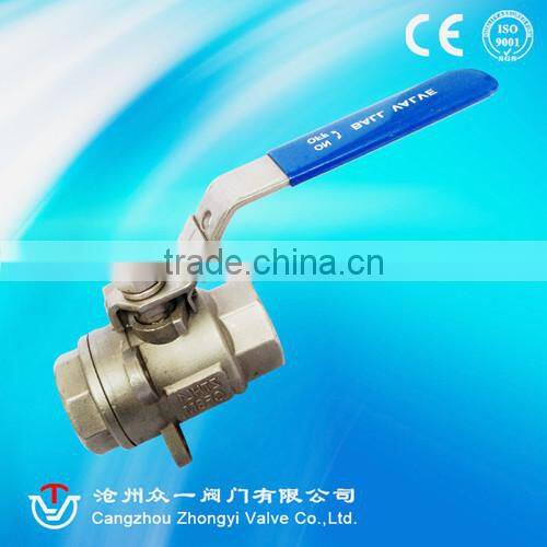manufacturer of stainless steel 2pc thread ball valve