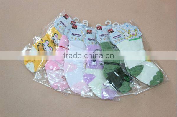 GSBT-03 Quality full terry baby non slip socks with turn over welt