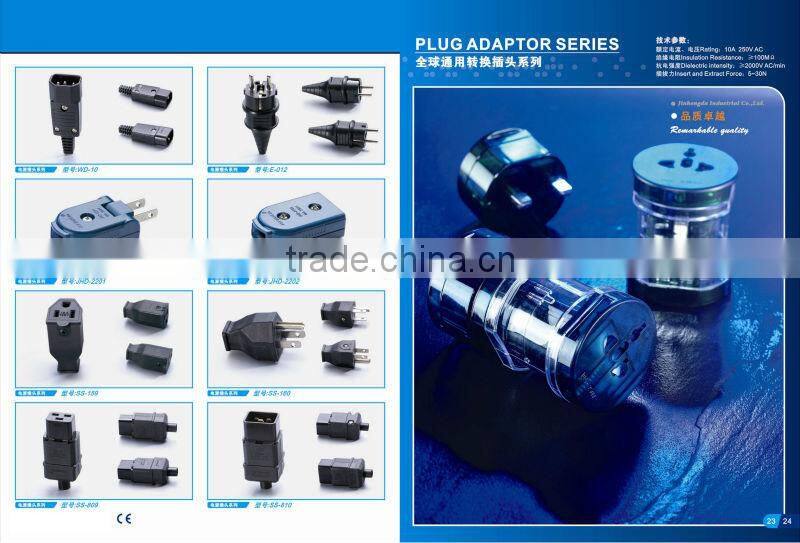 Top quality Germany European 220 volt AC male female cable connector