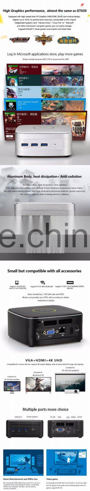 Intel Core i3 4010 Mini PC Win 7/8/10 Barebone Desktop Computer Linux Server