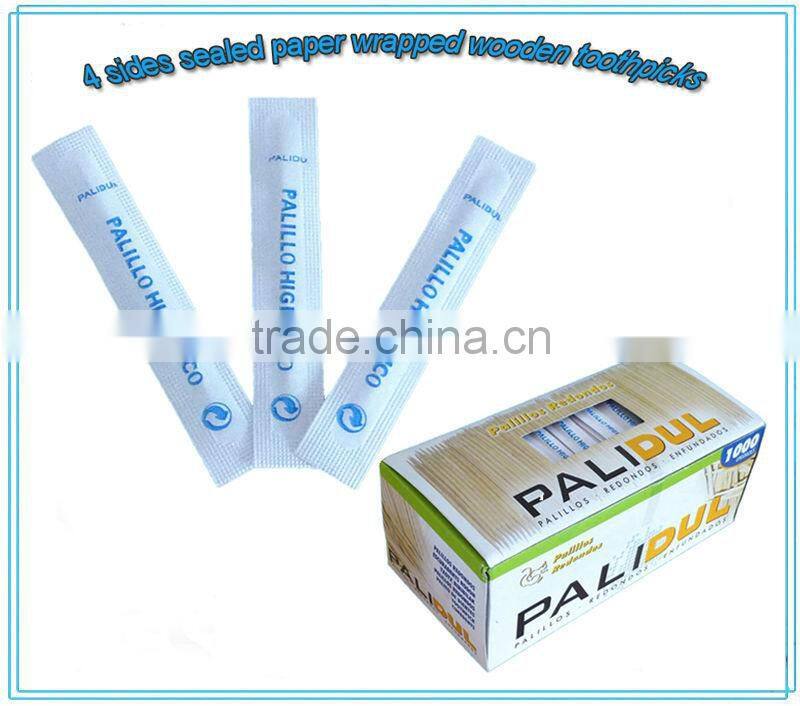 2016 new product 4 sides paper wrapped toothpick for lowest price